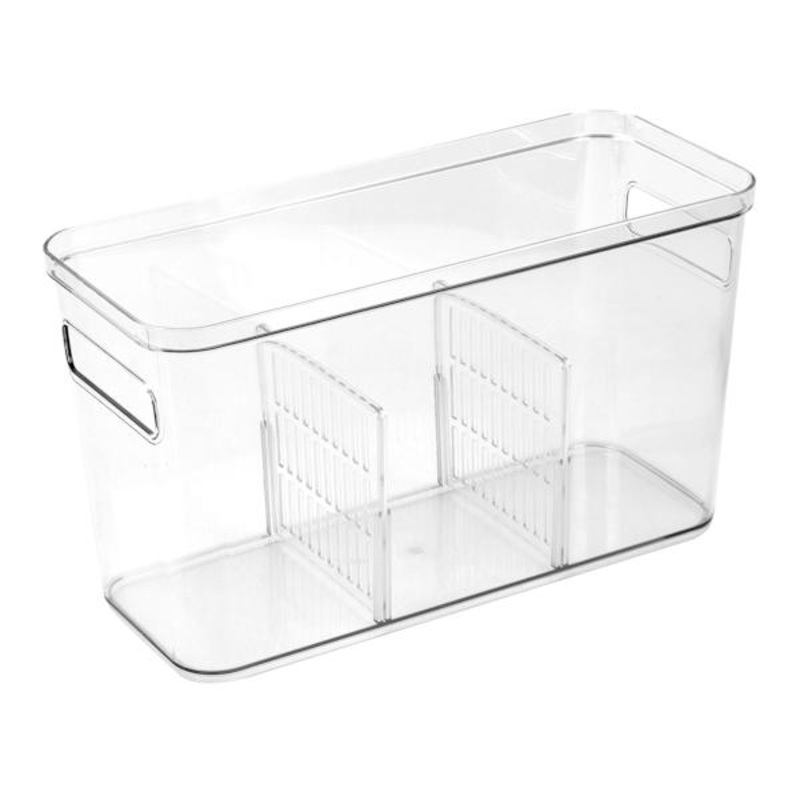 Divided Clear Crisp Bin, 6×14