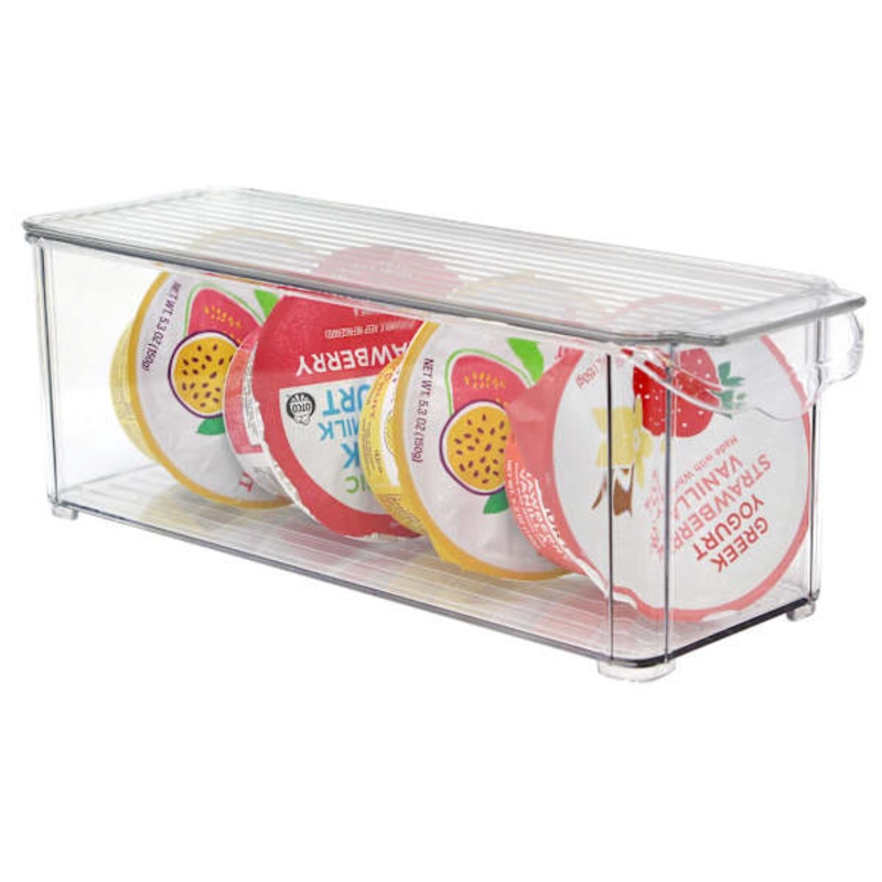 Fridge Storage Bin with Lid, 11.8×3.7