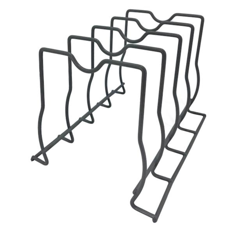 Grey 4-Slot Bakeware & Lid Storage Rack