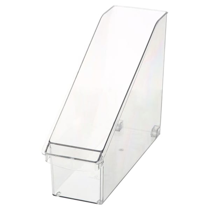 Open Front Clear Storage Container with Wheels