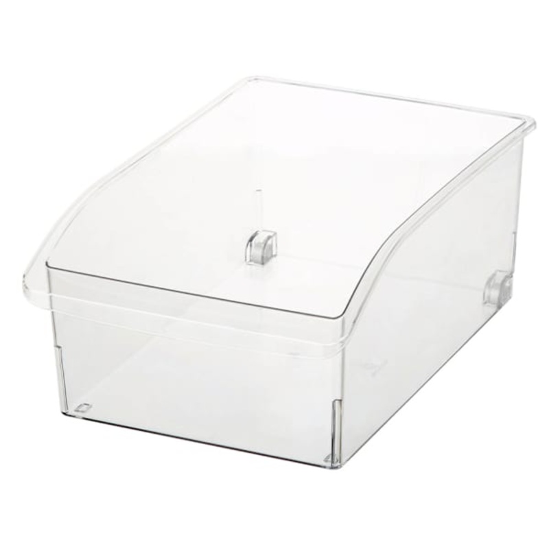 Short Clear Storage Container with Wheels