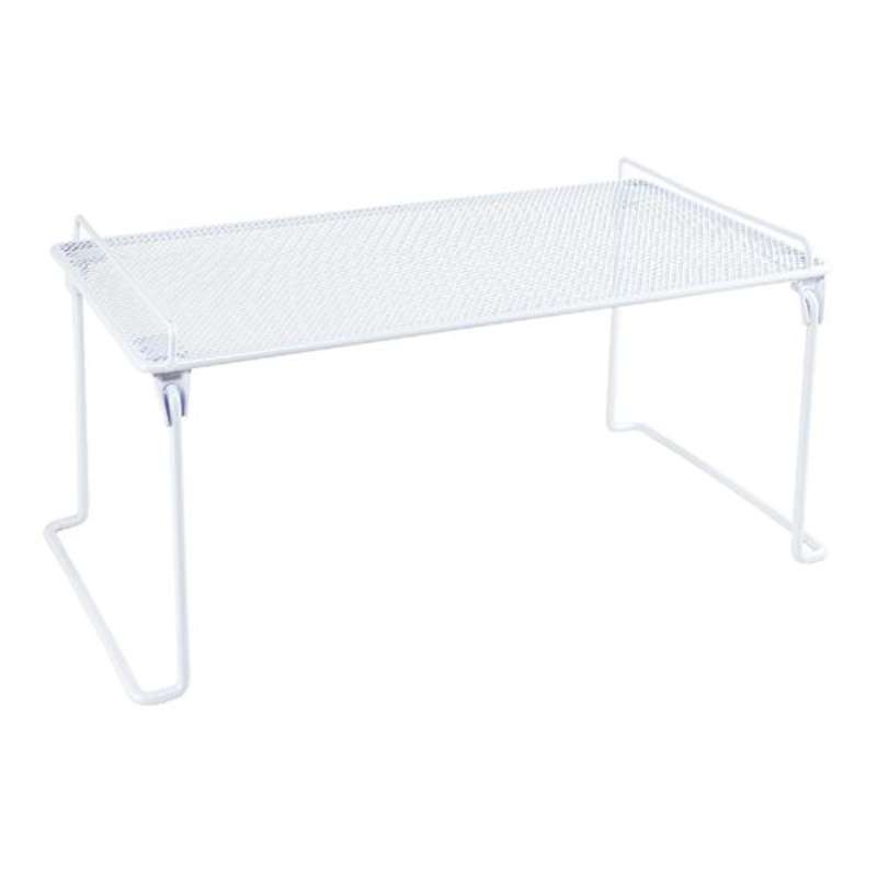 White Metal Stackable Storage Rack