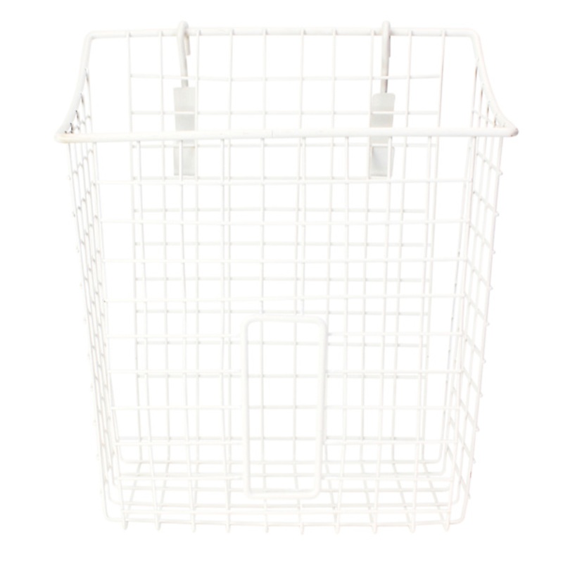 White Metal Trash Bag Rack