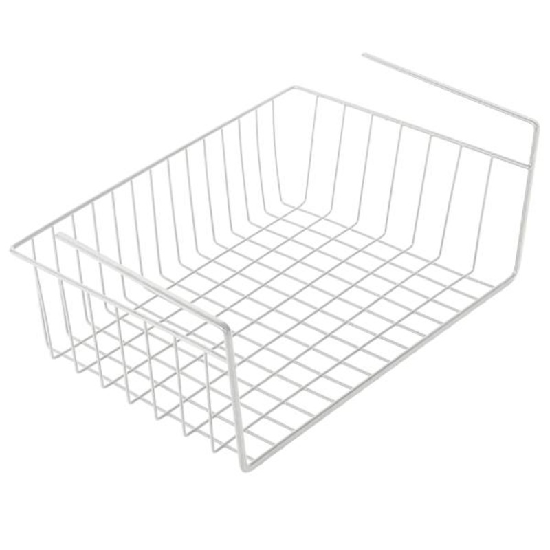White Undershelf Storage Basket, Medium