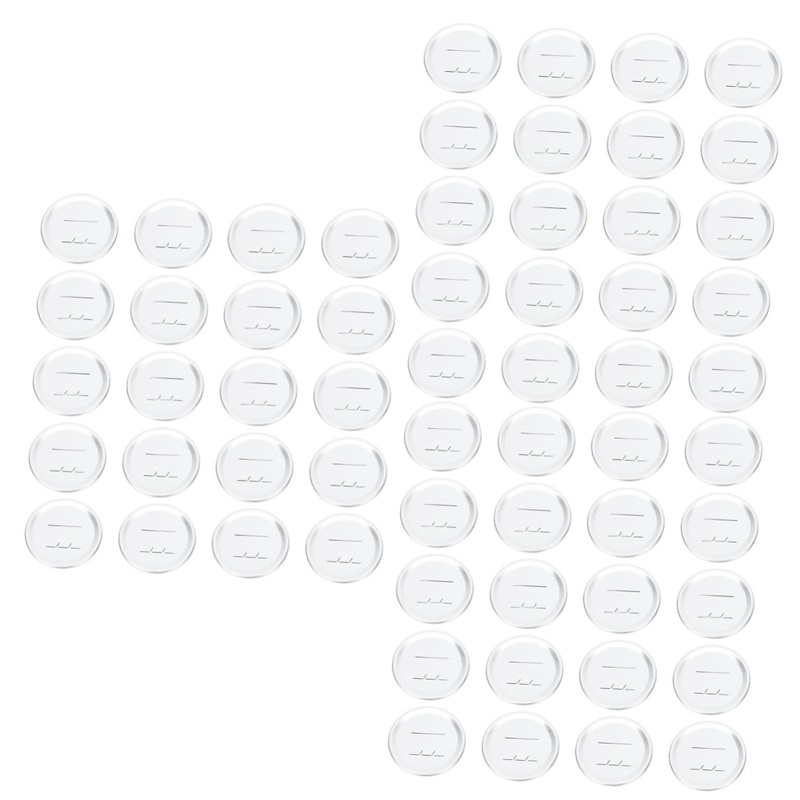 ABOOFAN 60 Pcs Mason Jar Lids Canning Jar Caps Mason Canning Lids Sprouting Can Sealing Caps for Bottles Pumpkin Napkin Holder Regular Mouth Mason Jar Lid Metal Lids Cup Lid Split Tinplate