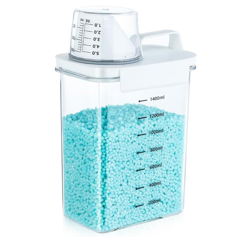 Bbborvox 1PCS Washing Powder Storage Laundry Detergent Storage Laundry Powder Storage Laundry Detergent Dispenser Laundry Storage Containers Cereal Storage Containers Rice Dispenser Cereal Container
