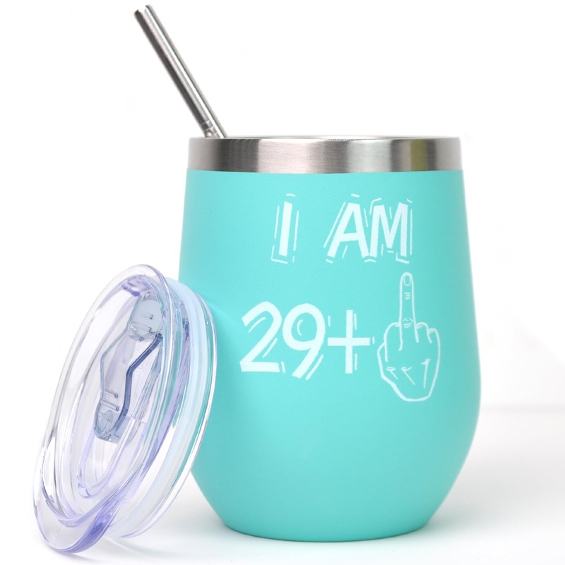 Bokalaka 30th birthday women 30th birthday gift for women stainless steel vineyards 30th birthday woman birthday poison (blue 350ml)