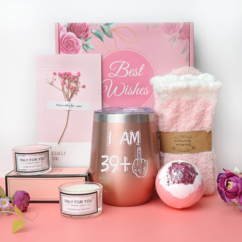 Bokalaka 40. Gifts for women 40th birthday present for women 40th birthday gift set funny gift set women 40th birthday gift gift set gift ideas