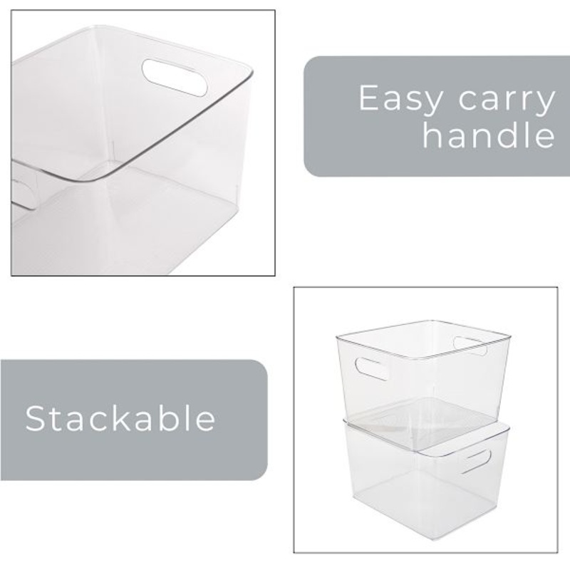 Clear Fridge Freezer Storage Bin, Large