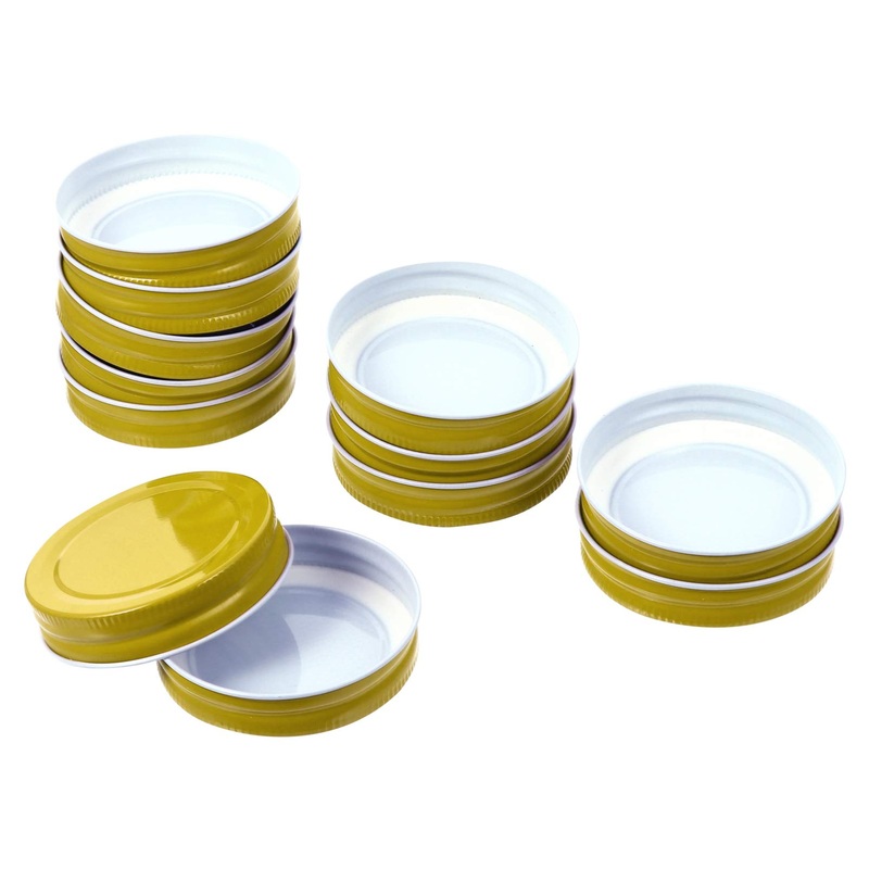 DOITOOL Canning Jar Lid Canning Lids Ring Rings Wide Mouth Lids Canning Tinplate Sealing Cap- Type Lids Canning Sealing Cover for Bottles Golden 70mm Generic Kids Kids Rings