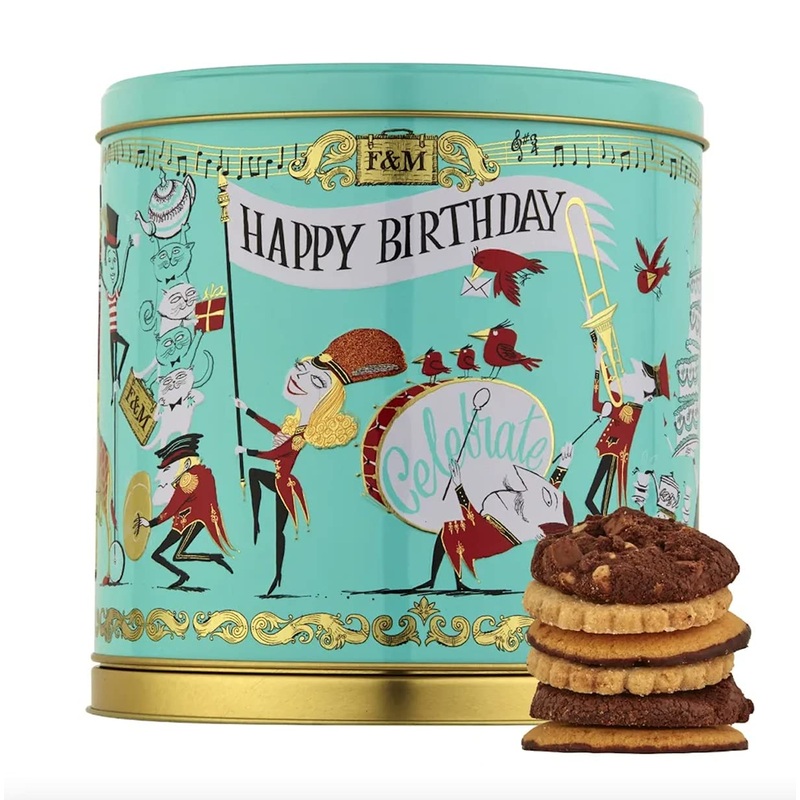 Fortnum and Mason Musical Birthday Biscuit Tin Selection Gift Present