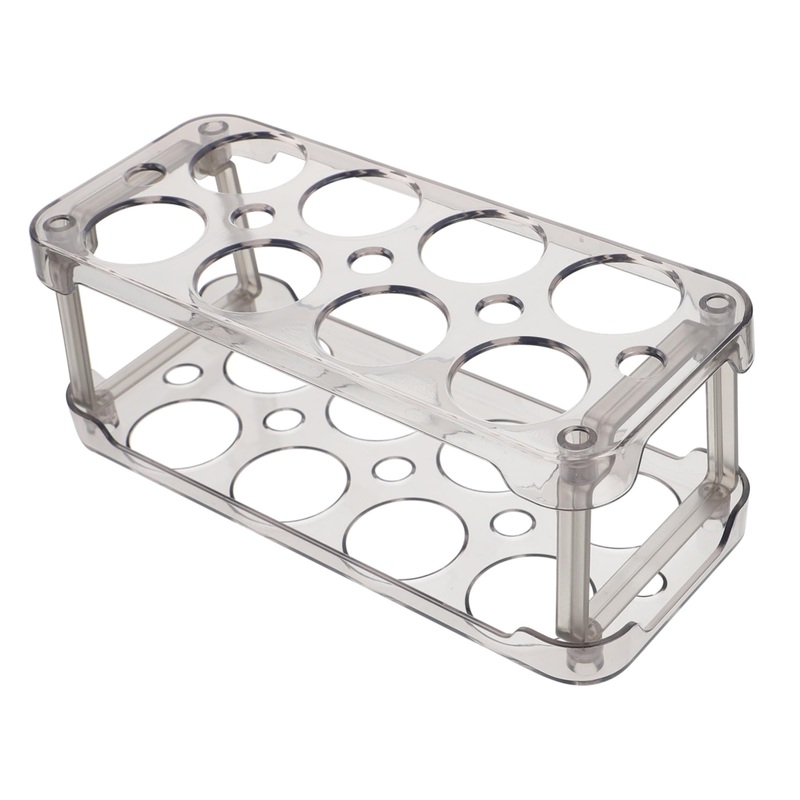 Hohopeti Box Egg Carton Plastic Serving Tray Egg Case for Refrigerator Food Trays Household Crisper re-usable Black 22.3X10.1X8.9CM