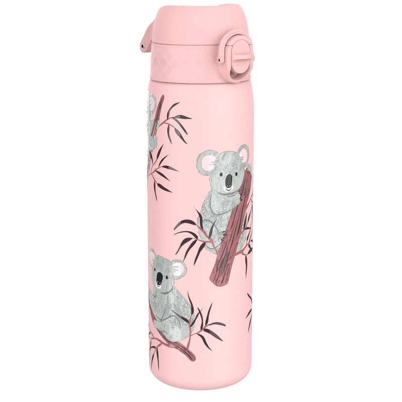 Ion8 Water Bottle Leak Proof Easy to Open Secure Lock Dishwasher Safe BPA Free Hygienic Flip Cover Carry Handle Easy Clean Odour Free Koalas Design Insulated Steel Koala