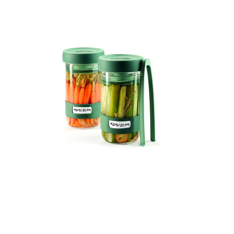L ku – 3000100SURM017 Tool kit for preparing homemade pickles with container Green Single 700 ml Utensil Kit