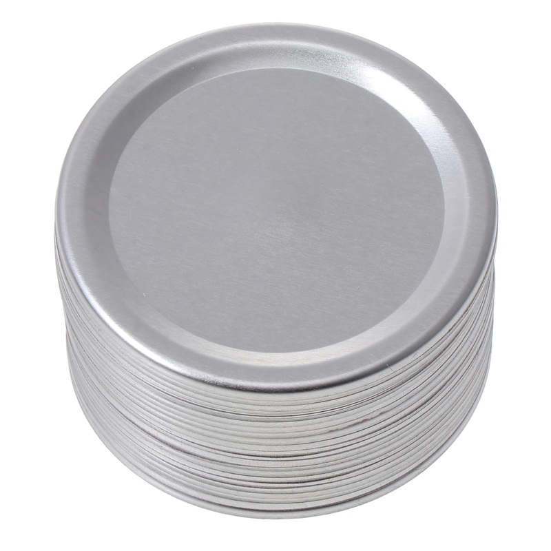 Milisten 24pcs Tinplate Split Cover Ball Jar Lids Tinplate Mason Jar Covers Secure Canning Jar Cap Stainless Can Cover Wide Mouth Canning Lids Sealing Can Caps Spherical Clamshell Bottle