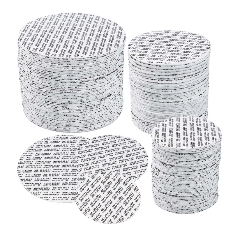 NBEADS 150 Pcs 3 Sizes Pressure Sensitive Seals 58mm/70mm/89mm Waterproof Foam Lid Liners Round Safety Tamper Resistant Jar Seals Bottle Seals for Cosmetic Plastic Glass Jar Lid Canning Vials 150 Pcs-58mm/70mm/89mm