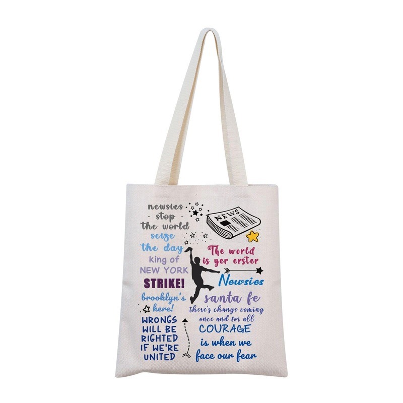 Newsies Tote Bag for Newsies Musical Newsies Newsies Newsies Music Quote News Tote