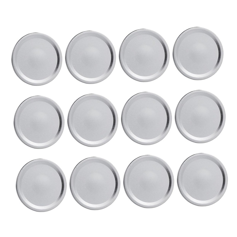 OUNONA 54pcs Mason Jar Lids Solid Sealing Cap Tinplate