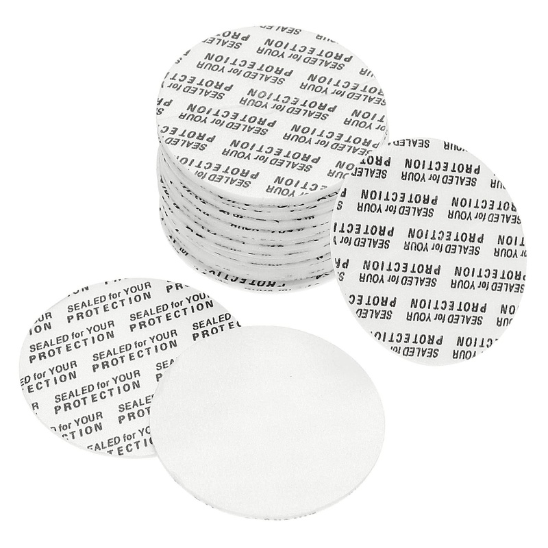 PATIKIL 43mm/1.69″ Foam Lid Liner 100 Pack PS Foam Resistant Tamper Pressure Sensitive Seal for Bottle Cap Liners Seals