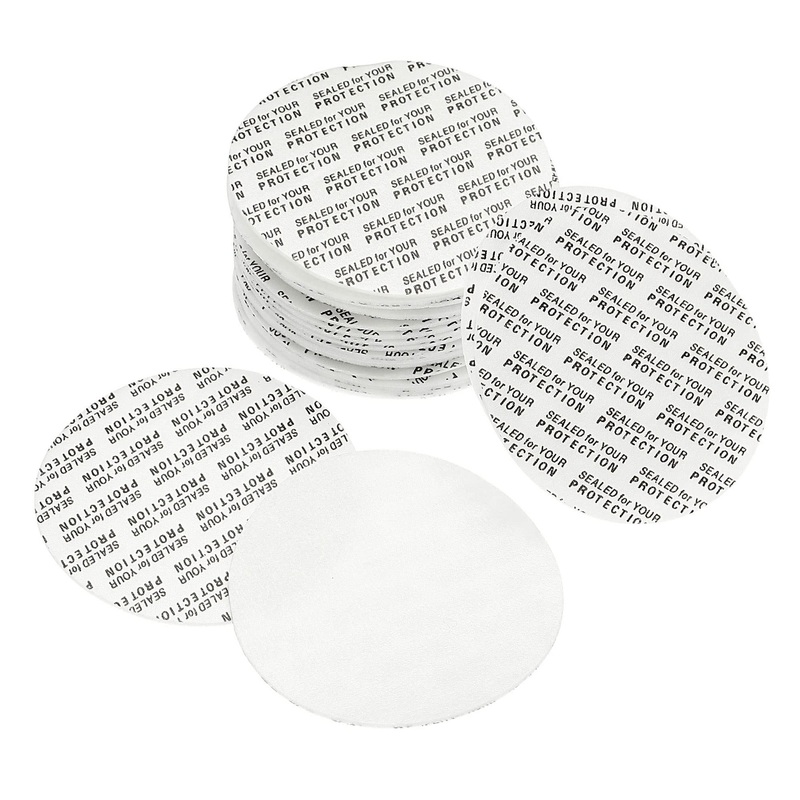 PATIKIL 50mm/1.97″ Foam Lid Liner 100 Pack PS Foam Resistant Tamper Pressure Sensitive Seal for Bottle Cap Liners Seals