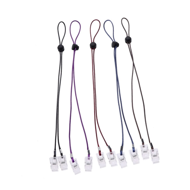 Toyandona 5st towel holder napkin latz neck strap metal clips older napklip dung holder chain napkin clamps.