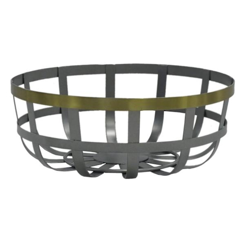 Two-Tone Metal Decorative Bowl, Small
