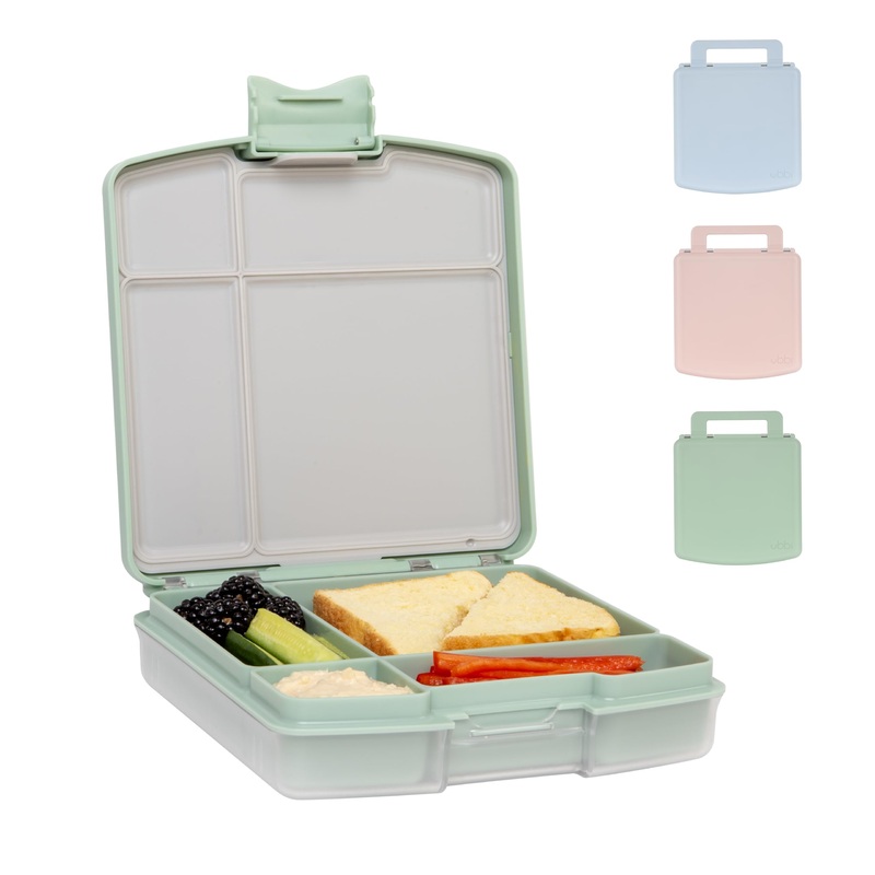 Ubbi Bento Lunch Box for Kids with 4 Compartments BPA-Free Leakproof Dishwasher Safe Food-Safe Material Lunch Container Sage Green Sage Bento Box