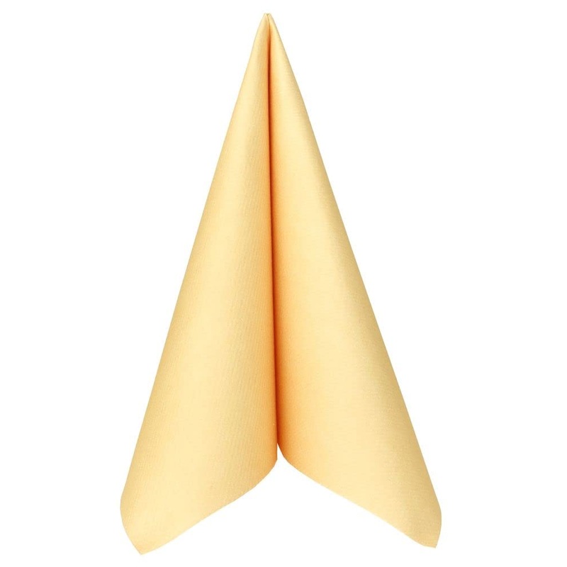50 APARTina napkins fabric-like Airlaid – UNI color: straw yellow size: 40×40 cm straw yellow 40×40 cm