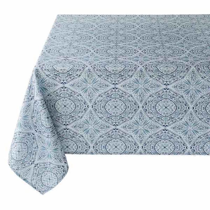 Cameo Blue Morocco Tablecloth, 60×104