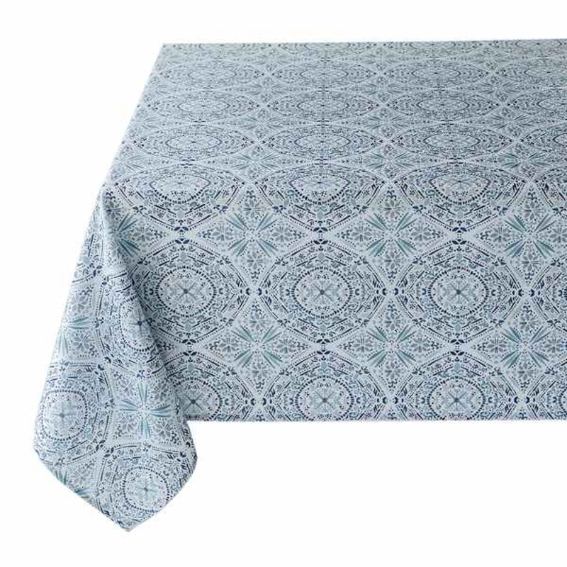 Cameo Blue Morocco Tablecloth, 60×84