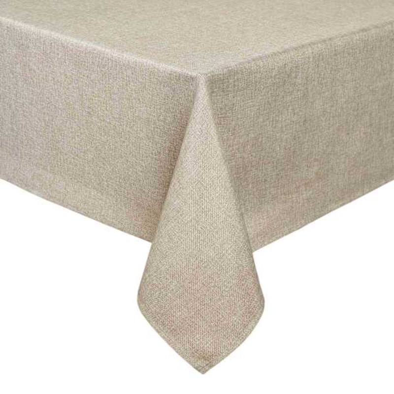 Leigh Round Taupe Tablecloth, 70″