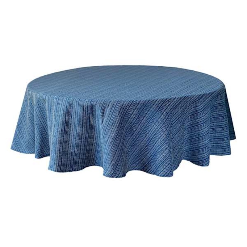 Millennium Round Wedge Blue Tablecloth, 70″