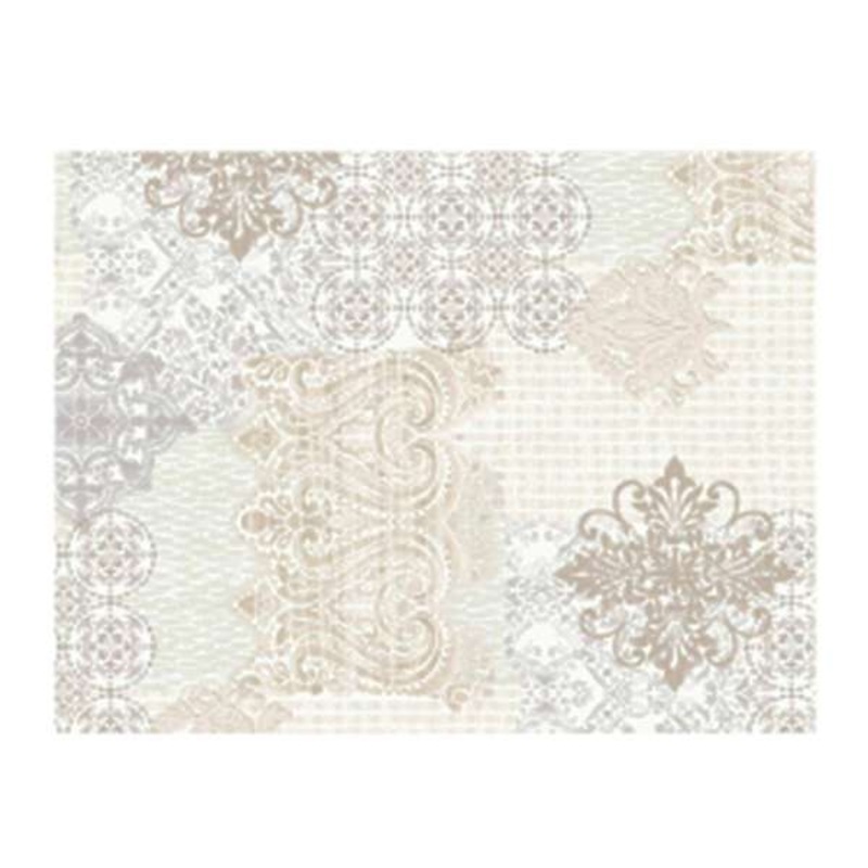Neutral Patchwork Design Easy Care Tablecloth, 60×84