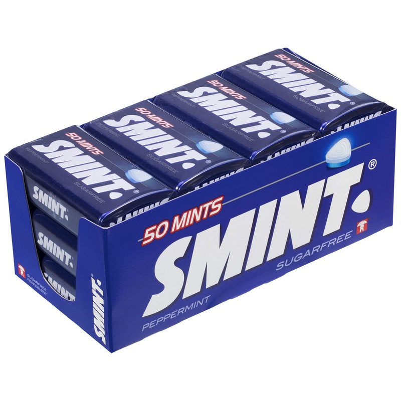 SMINT Mints Peppermint | 12 metal tins with peppermint pastilles | Sugar-free dental care