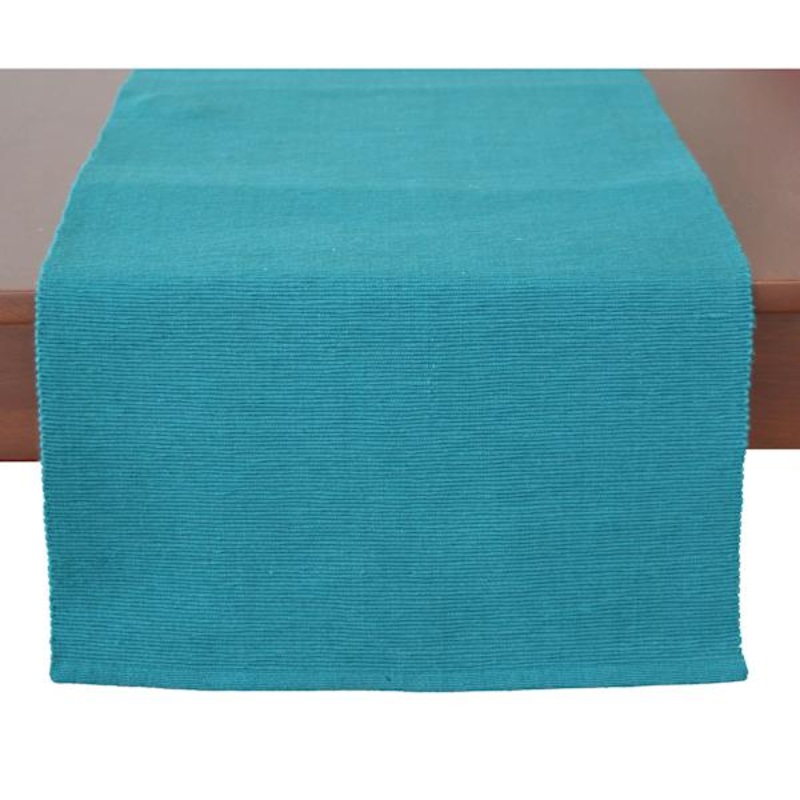 Teal Ribbed Table Runner, 72″