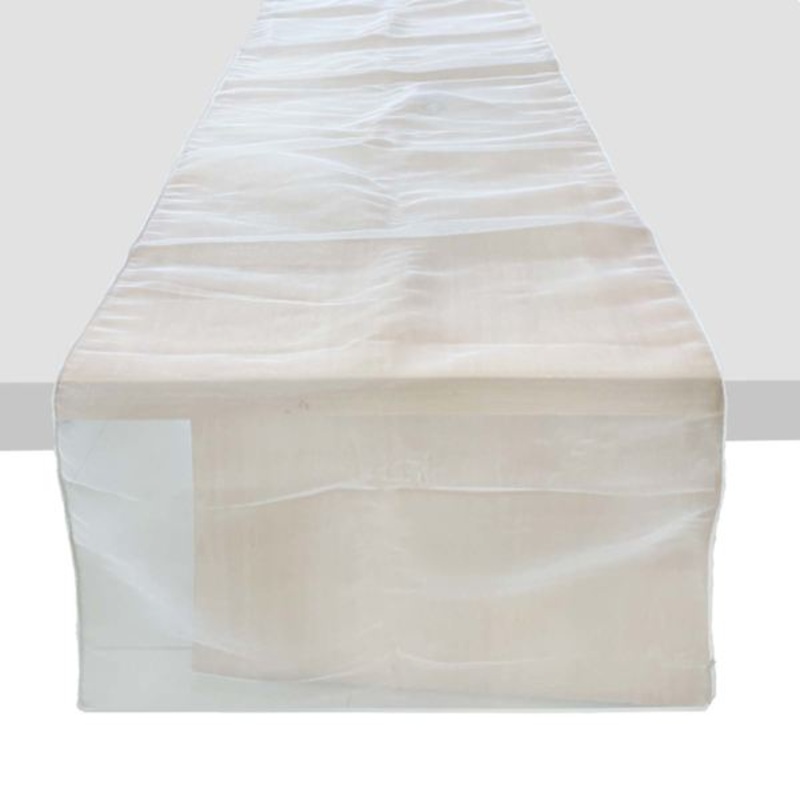 White Organza Wedding Table Runner, 120×20