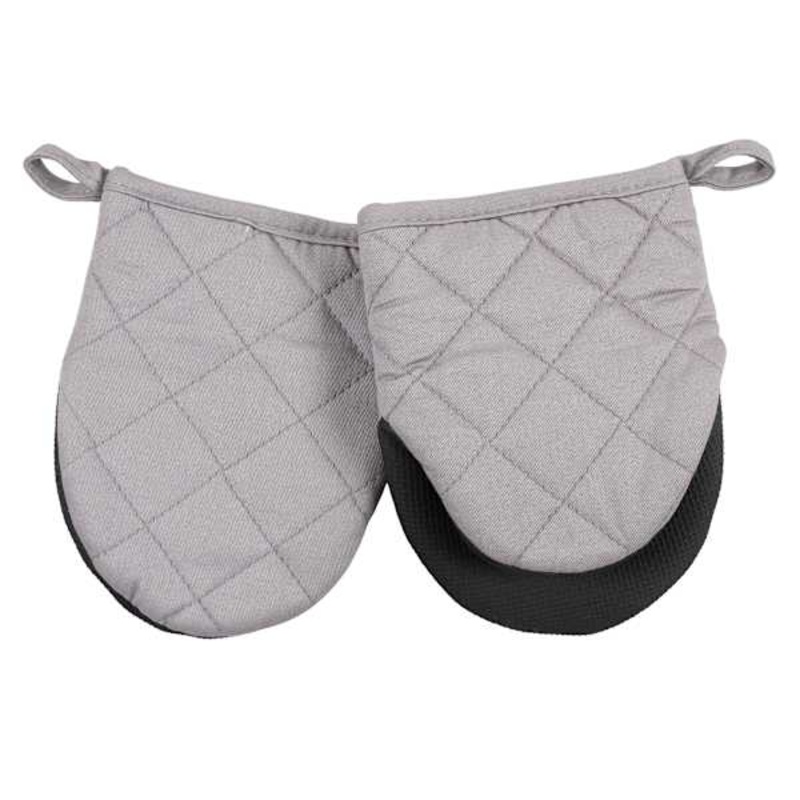 2-Piece Mini Oven Mitt Set, Grey