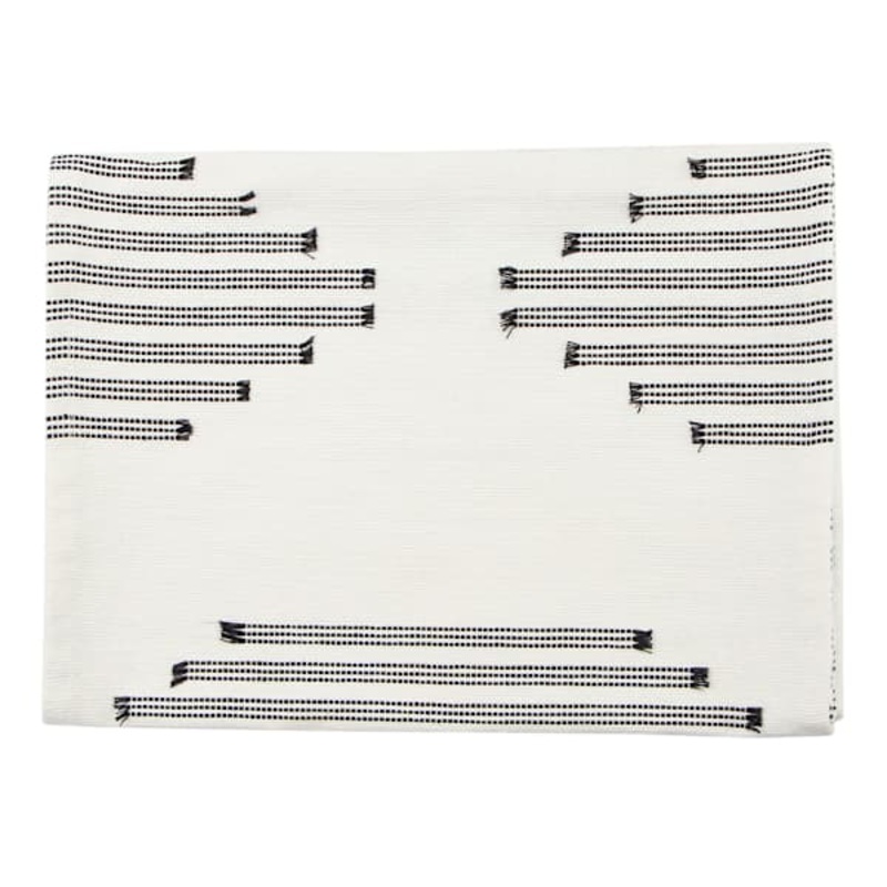Black Broken Stripe Table Runner, 14×72