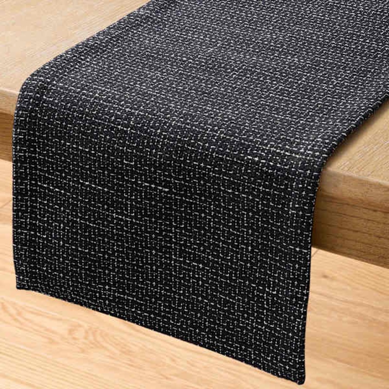 Black & White Rustic Table Runner, 72×14