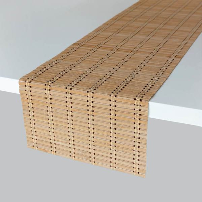 Brown Caribbean Bamboo Table Runner, 14×72
