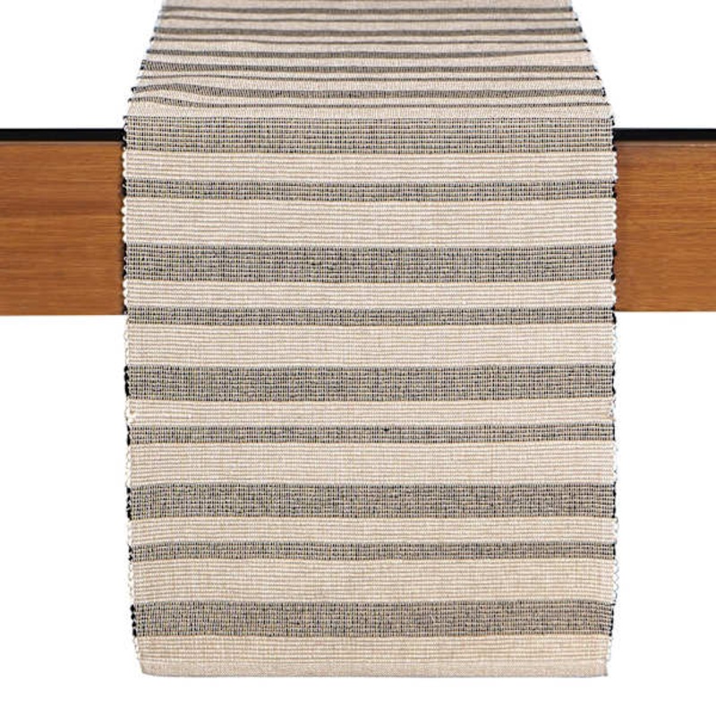 Crosby St. Natural Ribbed Table Runner, 72″