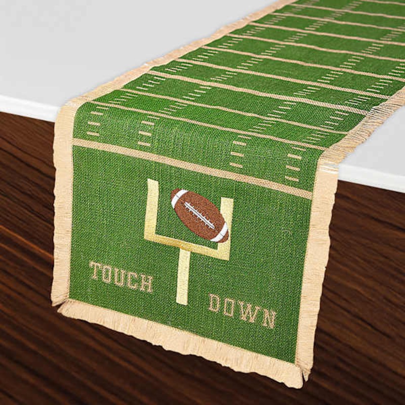 Football Field Jute Table Runner, 13×72