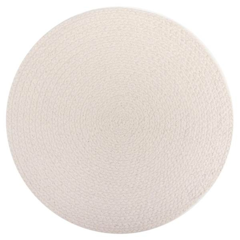 Natural Jute Braided Trim Cotton Placemat