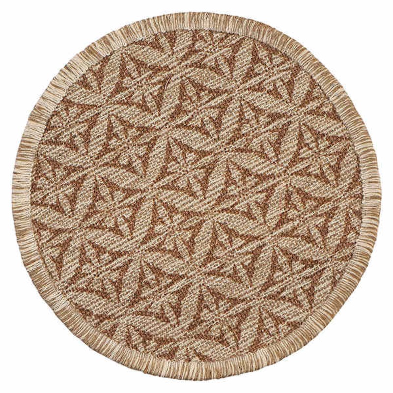 Natural Jute with Diamond Print Round Placemat, 15″