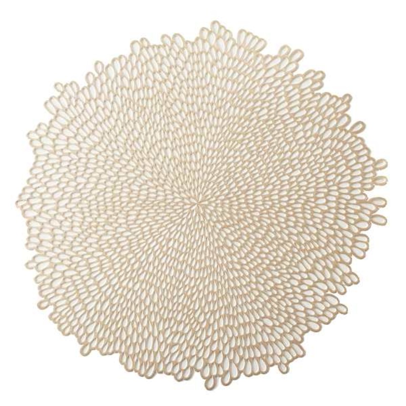 Prosecco Bloom Pressed Vinyl Round Placemat, 15.5″