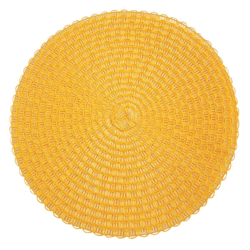 Round Lemon Piper Placemat, 15″