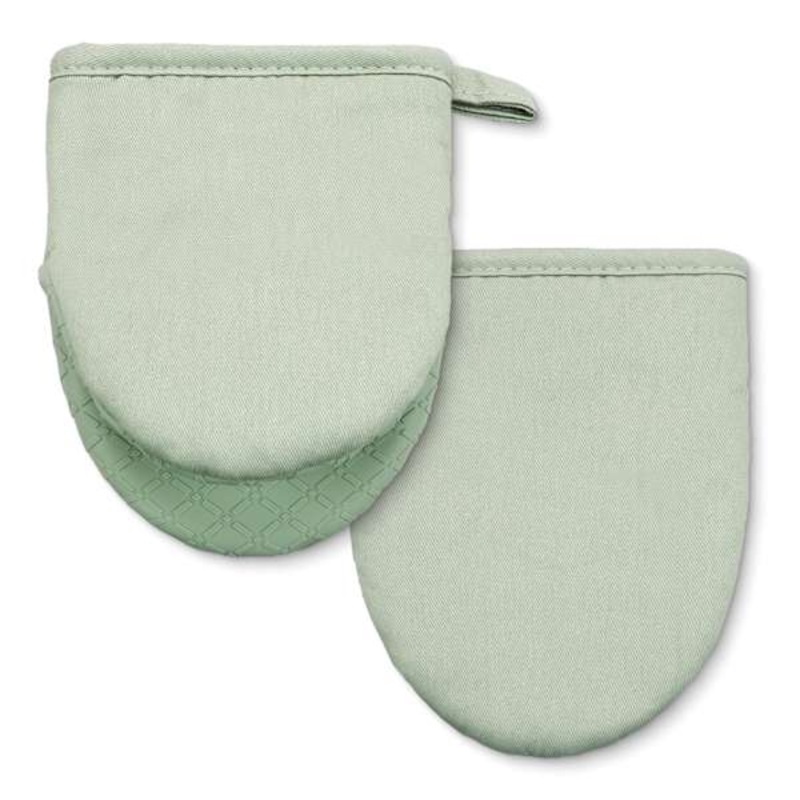 Set of 2 Green Silicone Mini Mitts