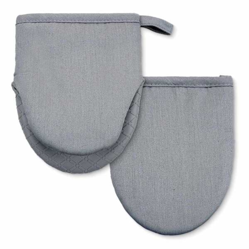 Set of 2 Grey Silicone Mini Mitts