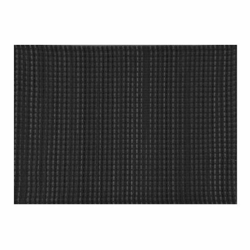 Set of 4 Black Ribbed Woven Placemats, 13×18