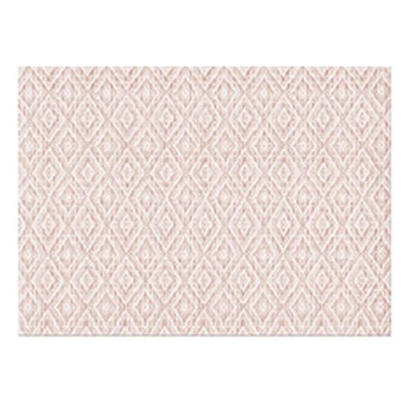Set of 4 Coral Diamond Printed Ribbed Placemats, 13×18